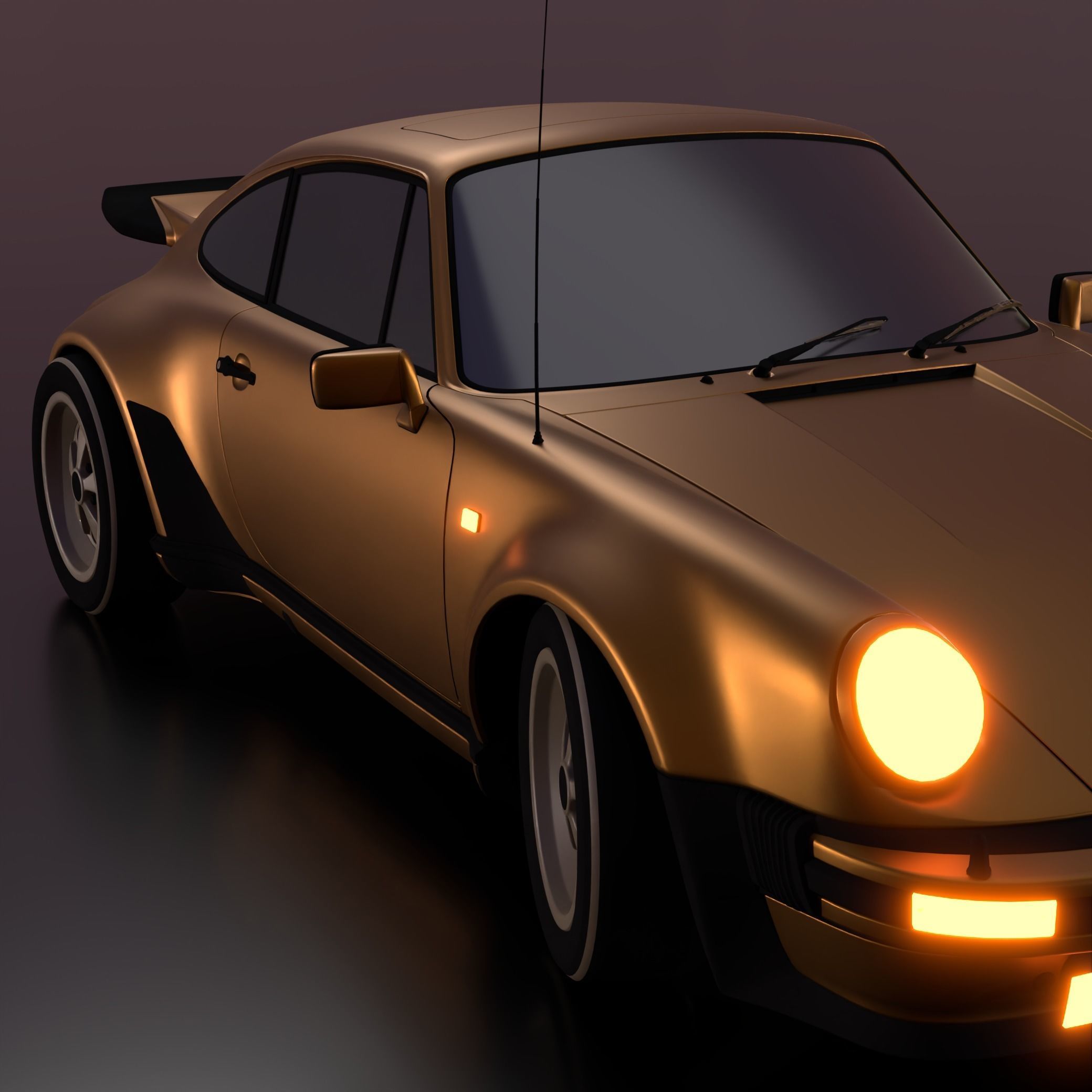 porsche 911 classic LowPoly Low-poly 3D model_7