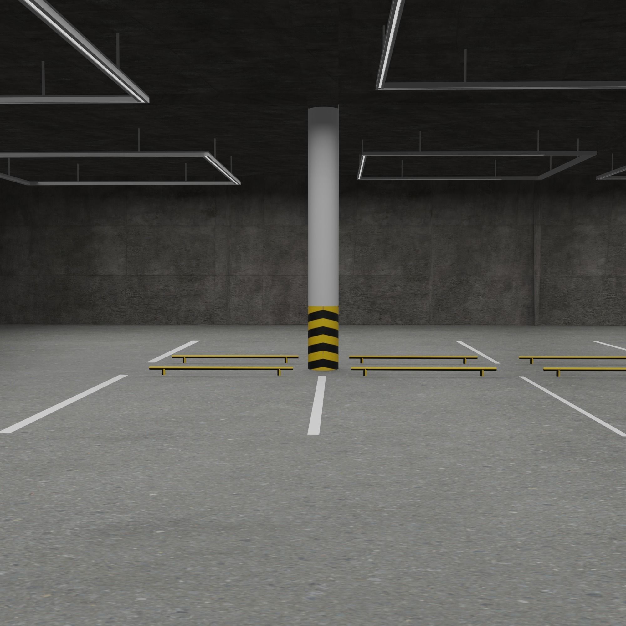Underground parking 3D model_5