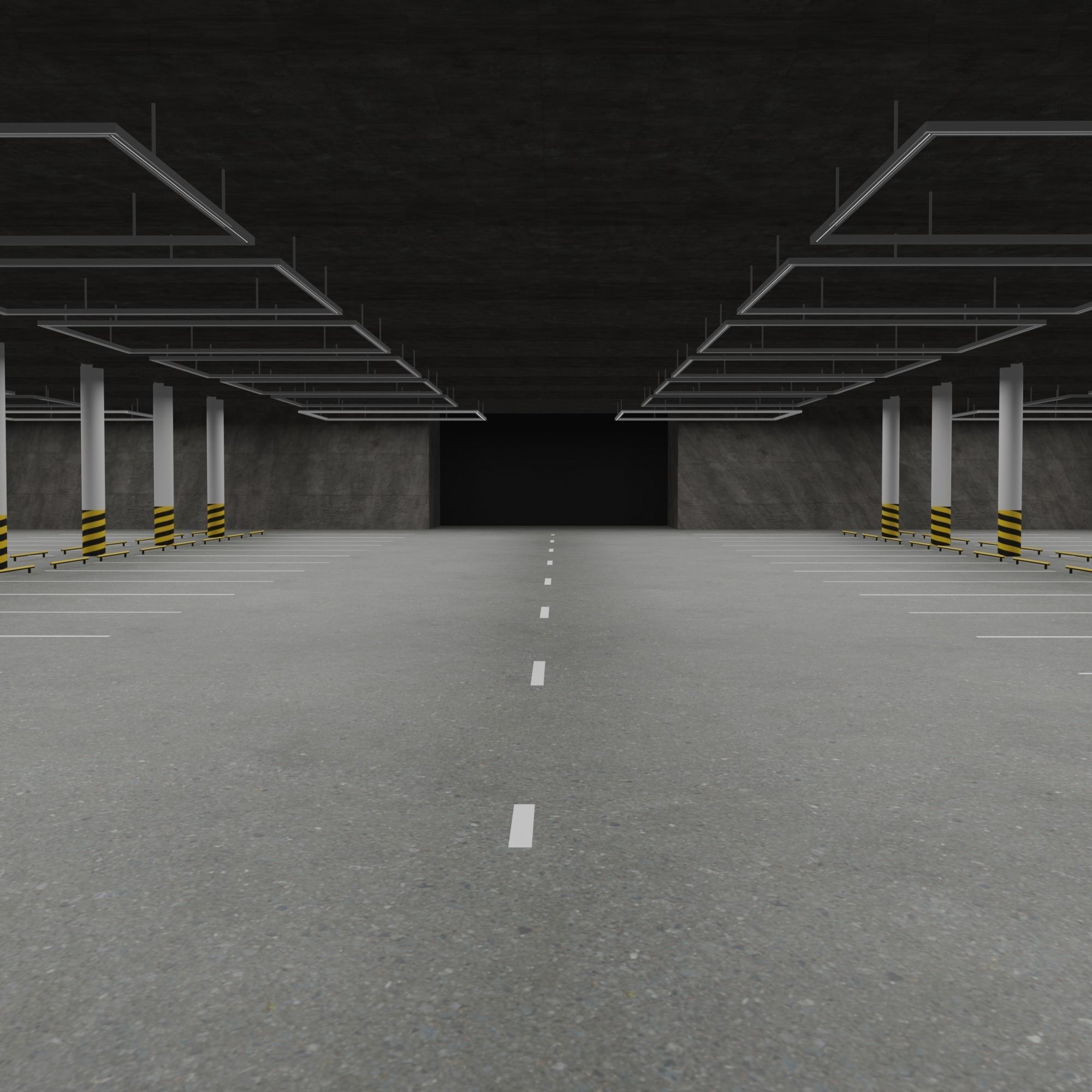 Underground parking 3D model_3