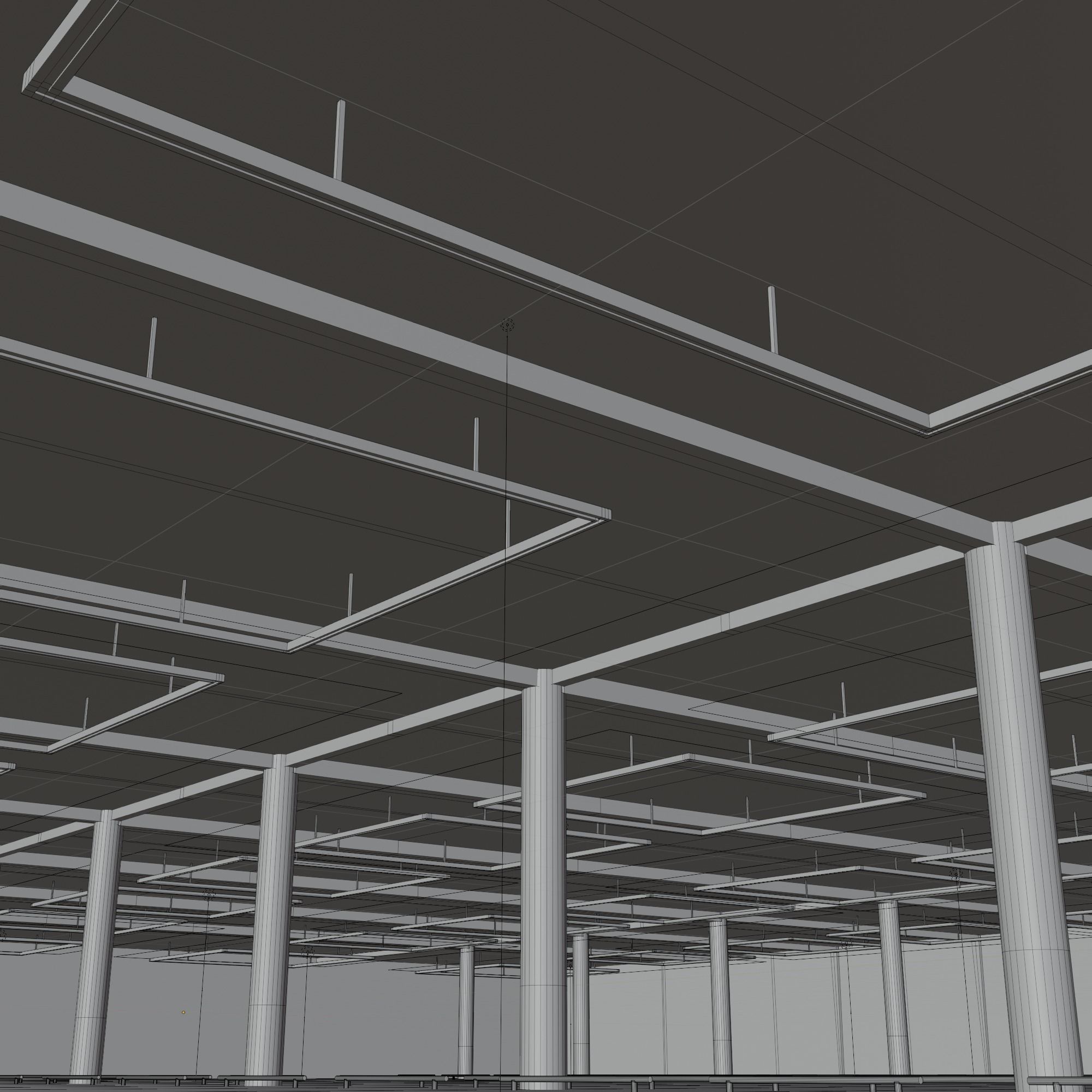 Underground parking 3D model_4