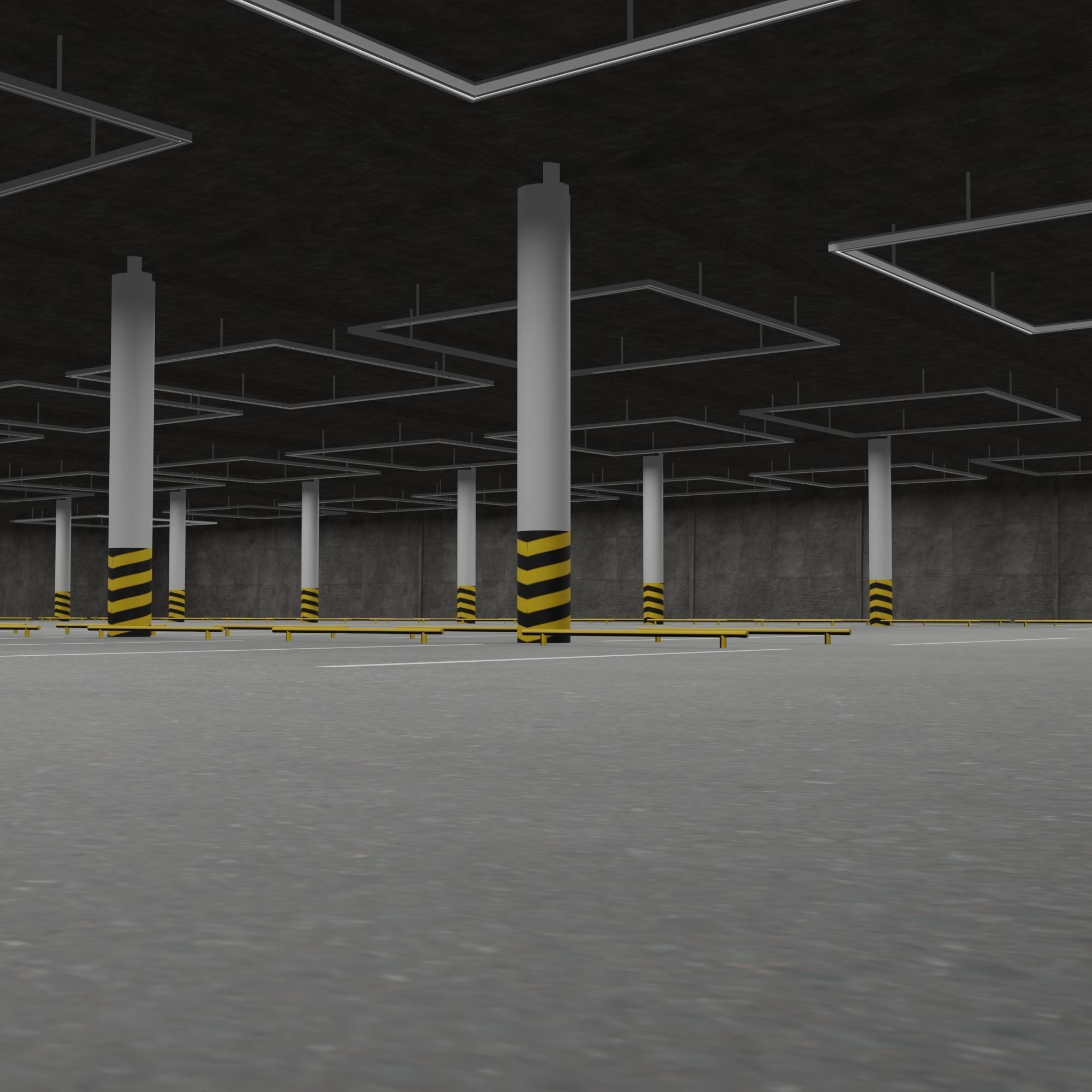 Underground parking 3D model_11