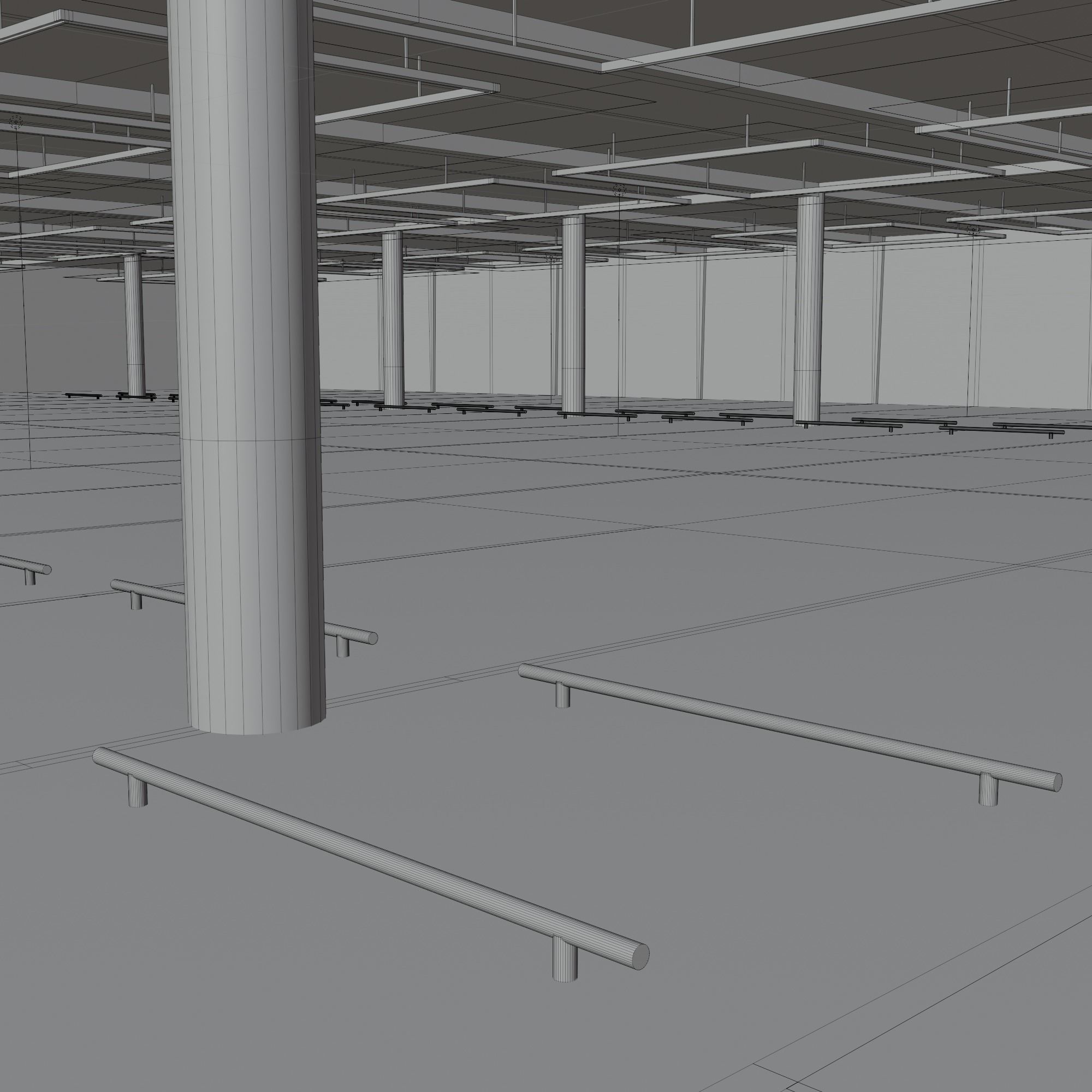 Underground parking 3D model_8