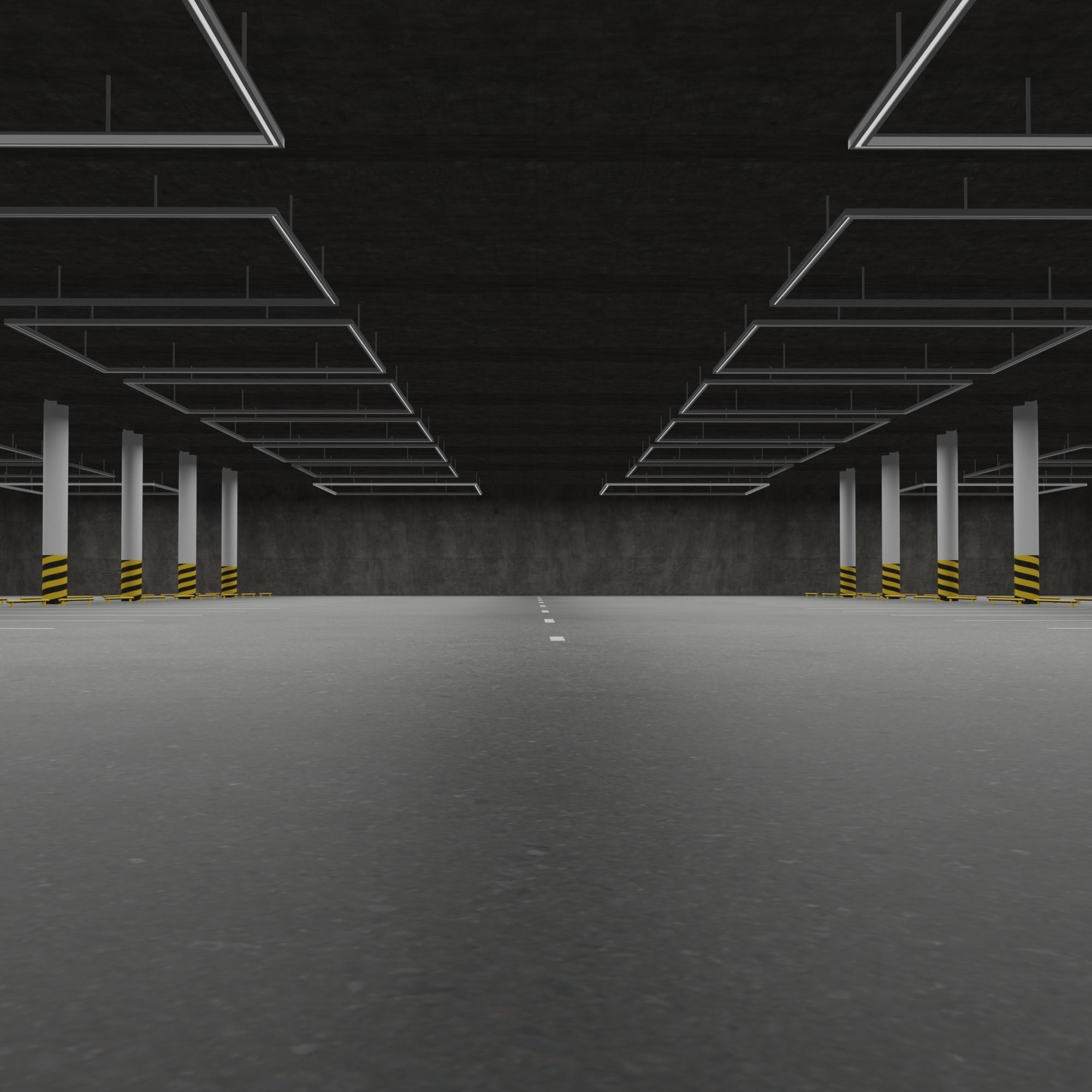 Underground parking 3D model_10
