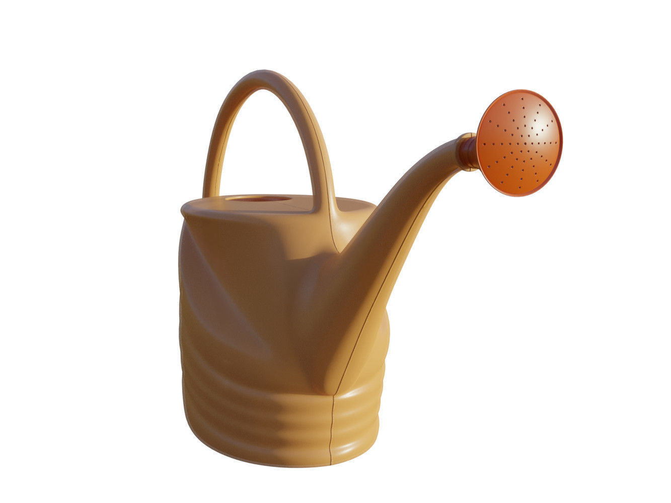 Mini garden watering can 3D model_1