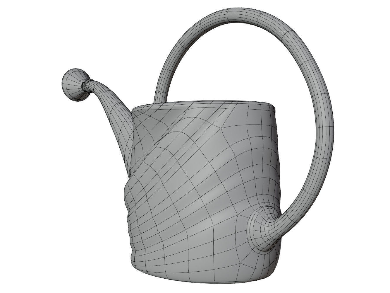 Mini garden watering can 3D model_12