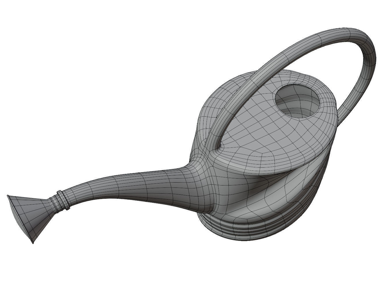 Mini garden watering can 3D model_11