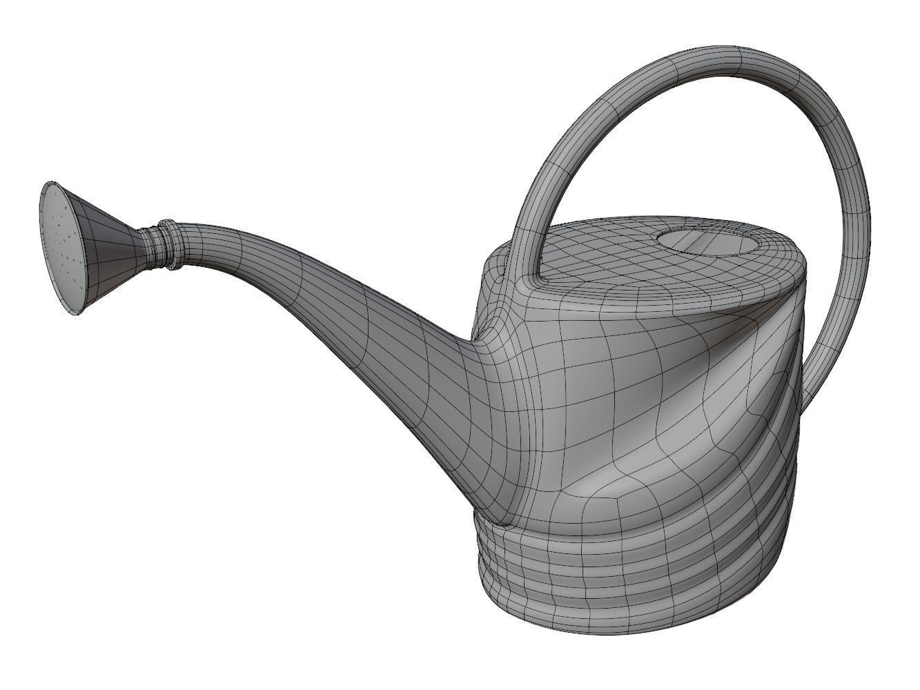 Mini garden watering can 3D model_10