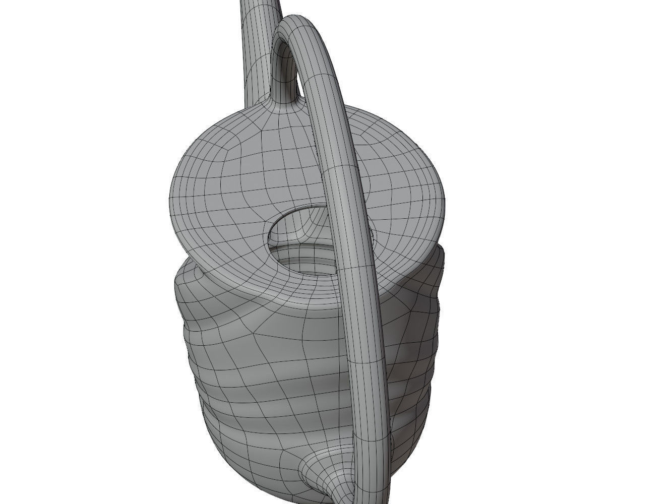 Mini garden watering can 3D model_14