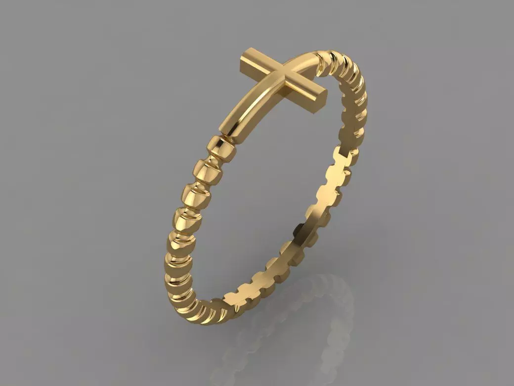 Cross Ring 3D print model_0