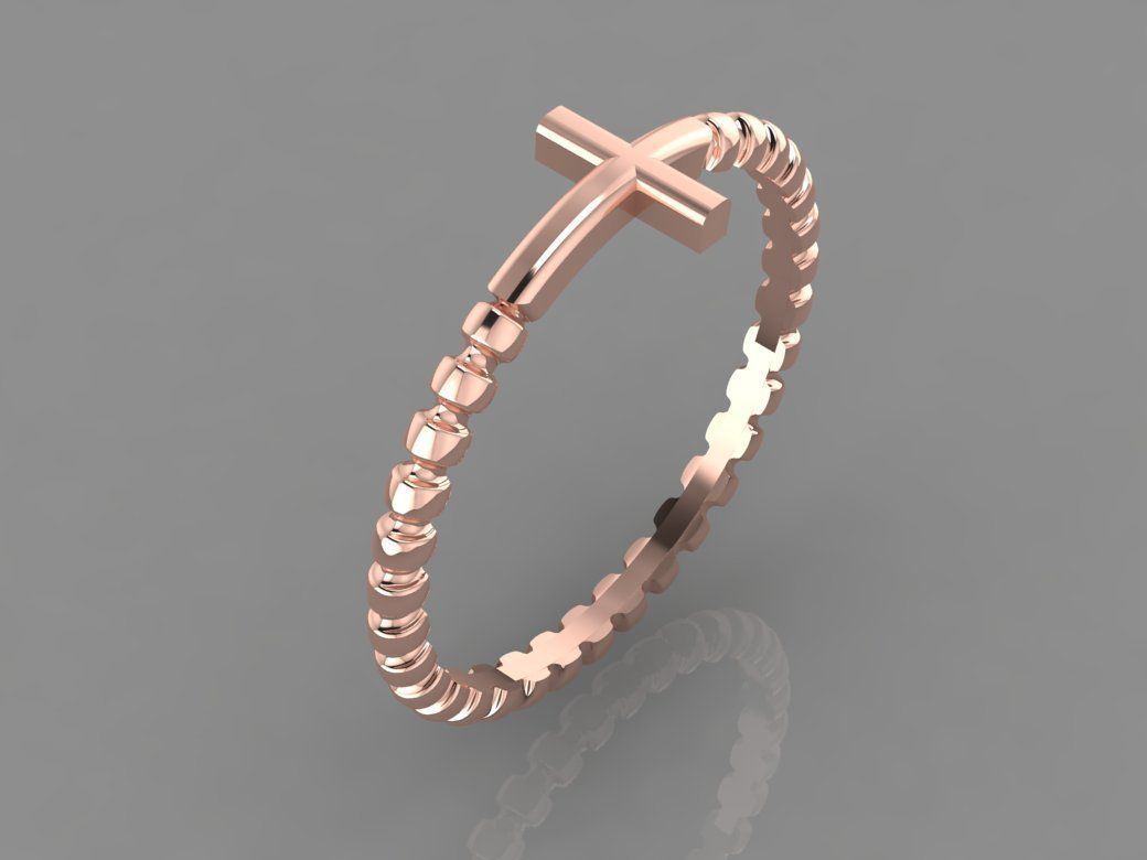 Cross Ring 3D print model_1