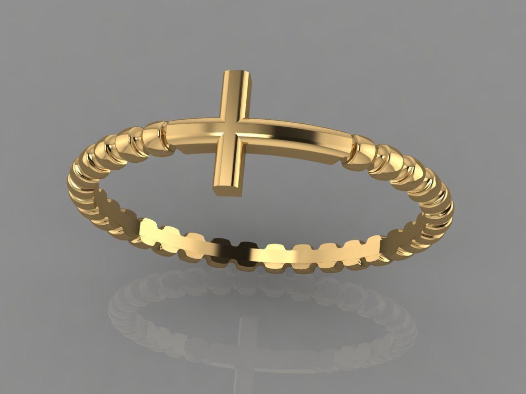 Cross Ring 3D print model_4