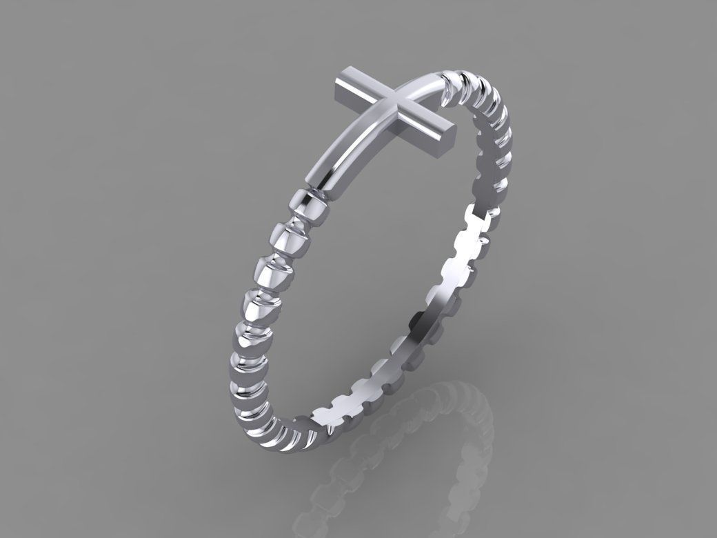 Cross Ring 3D print model_2