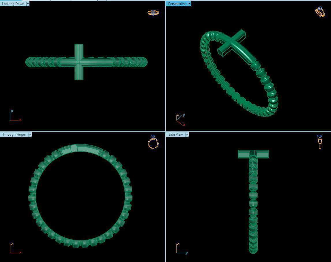 Cross Ring 3D print model_6