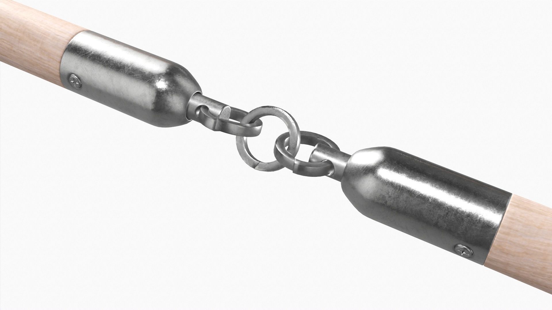 Flail three sectional short 3D model_4