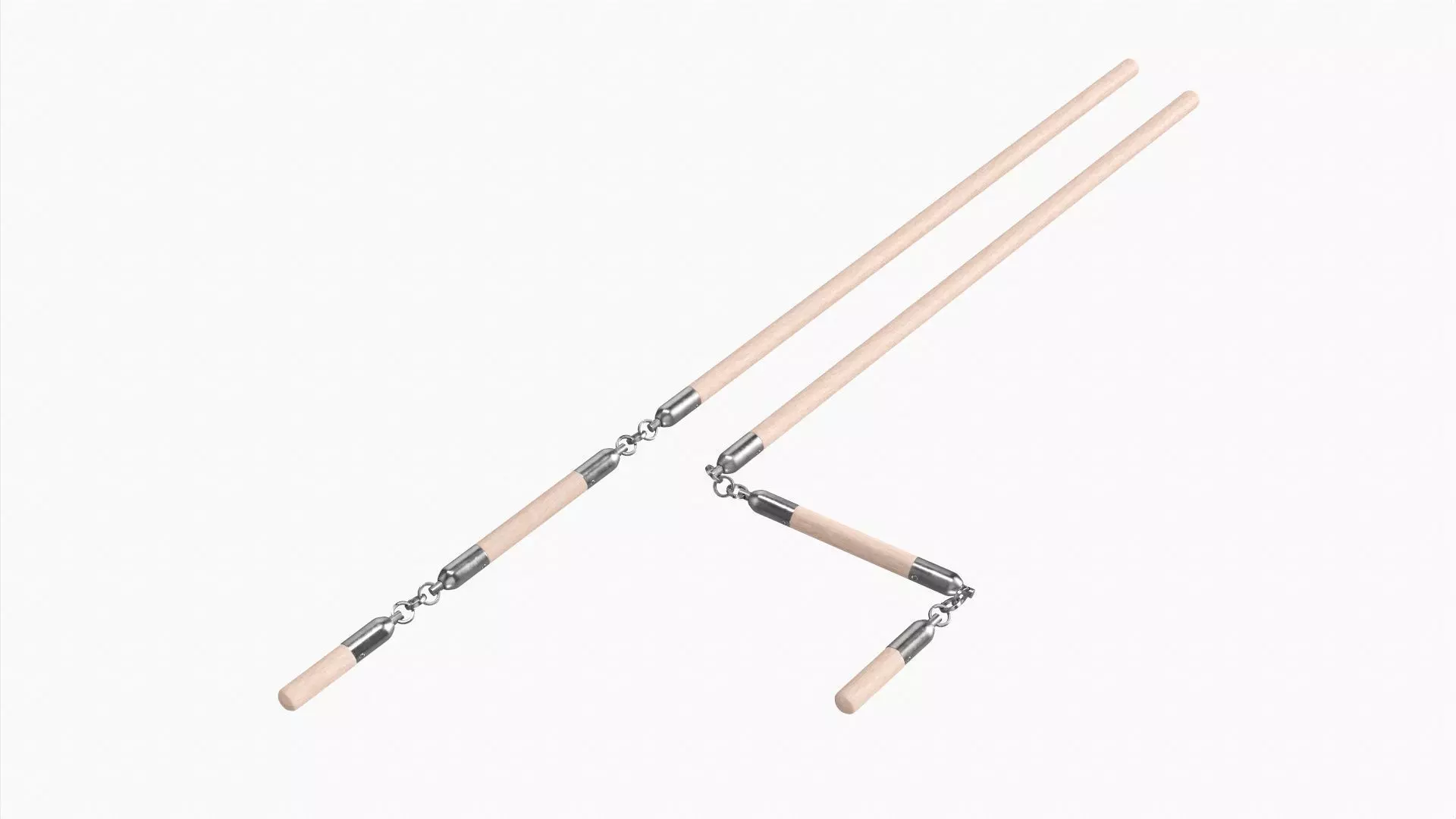 Flail three sectional short 3D model_0