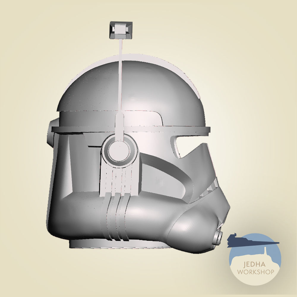 Star Wars Arc Trooper Phase II Helmet 3D Print File 3D print model_4
