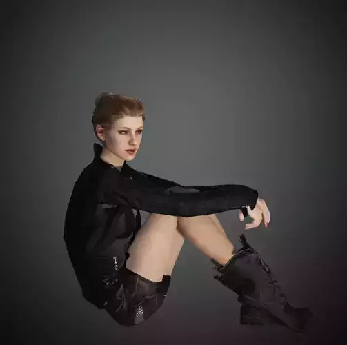 Punk Woman Game Ready Rigged 