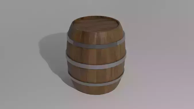 lowpoly barell wooden barrel
