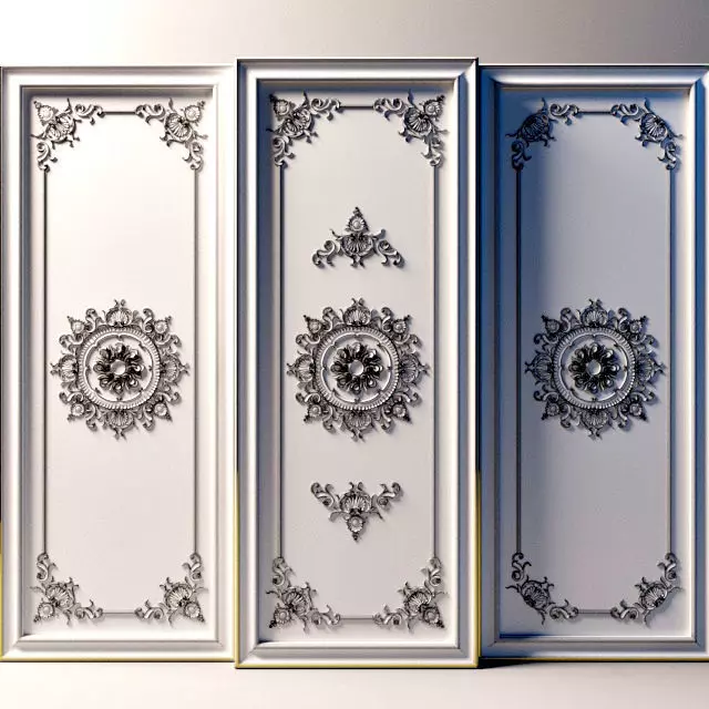 Wall molding 02 Low-poly 3D model