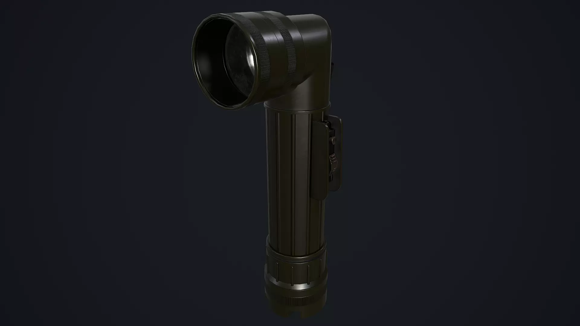 Military Flashlight - PBR Game Ready Low-poly 3D model