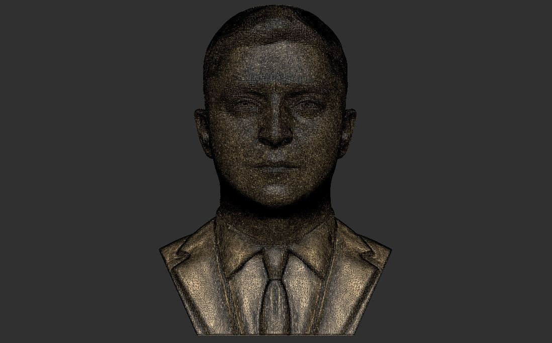 Volodymyr Zelensky bust for 3D printing 3D print model_26