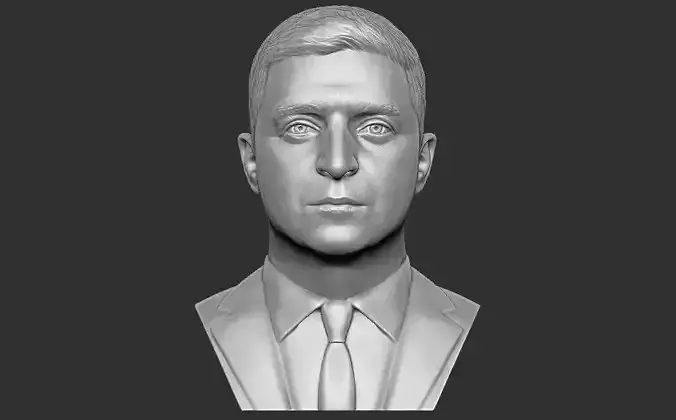 Volodymyr Zelensky bust for 3D printing 3D print model