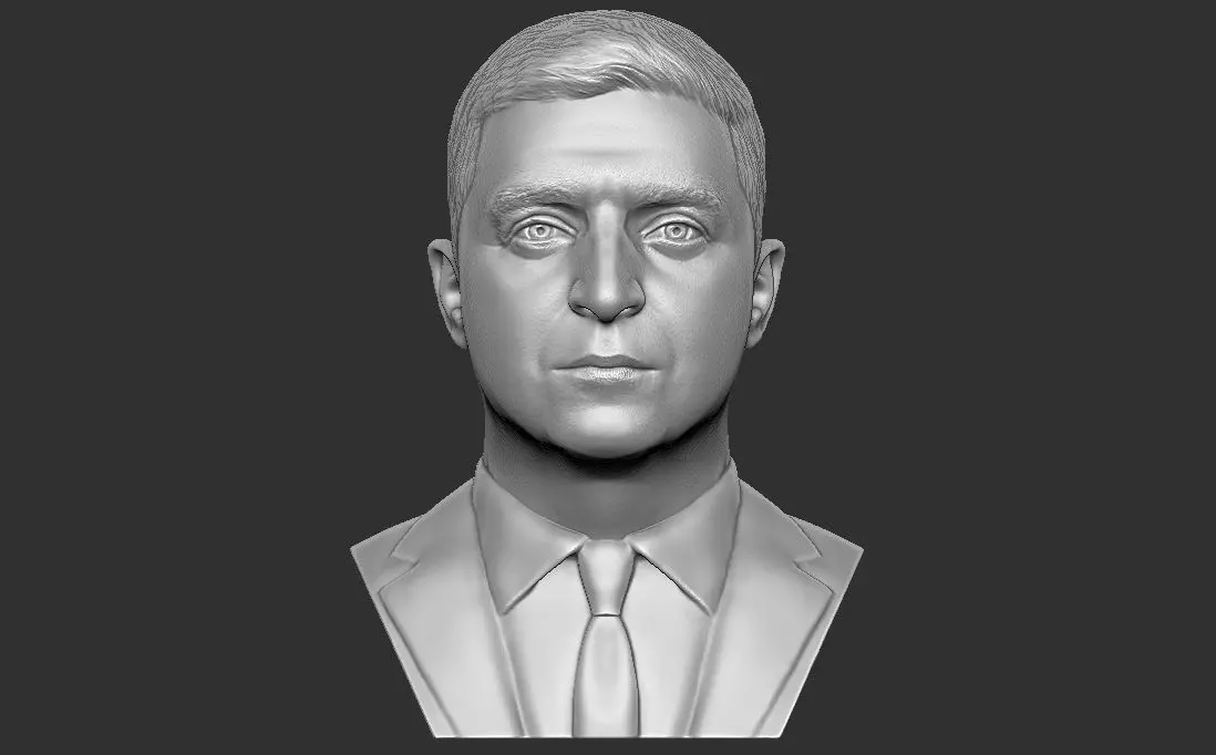 Volodymyr Zelensky bust for 3D printing 3D print model_0
