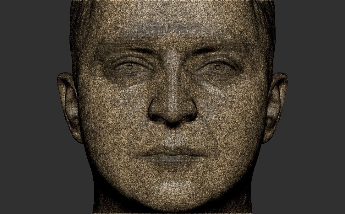 Volodymyr Zelensky bust for 3D printing 3D print model_28