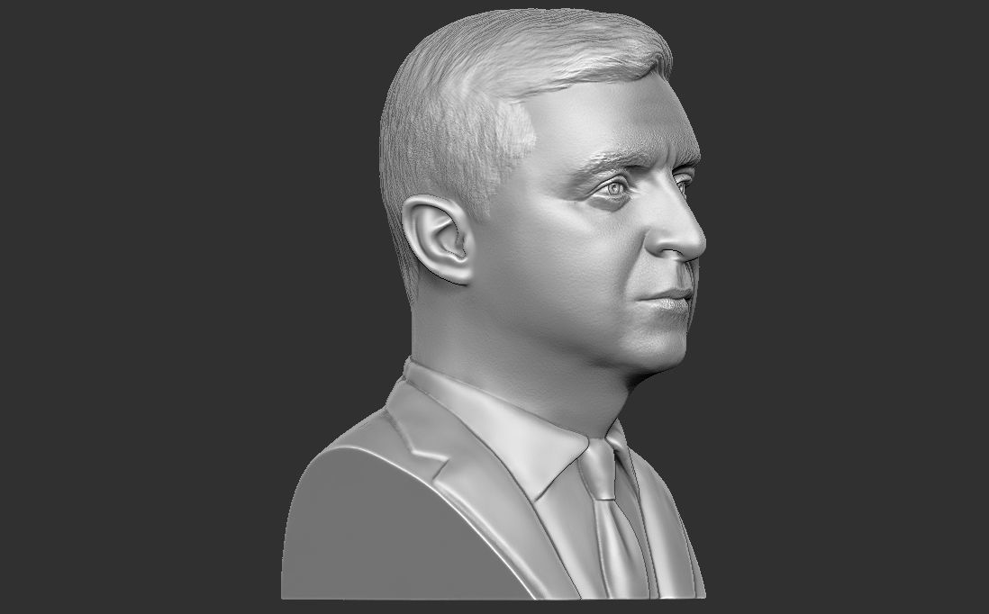 Volodymyr Zelensky bust for 3D printing 3D print model_9