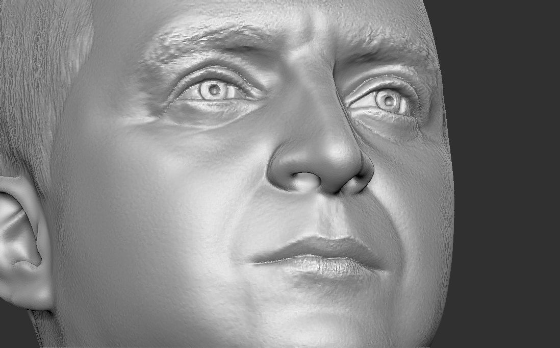 Volodymyr Zelensky bust for 3D printing 3D print model_16