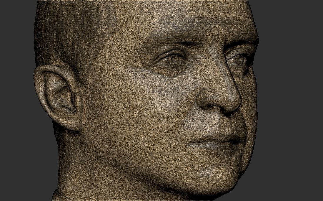 Volodymyr Zelensky bust for 3D printing 3D print model_29