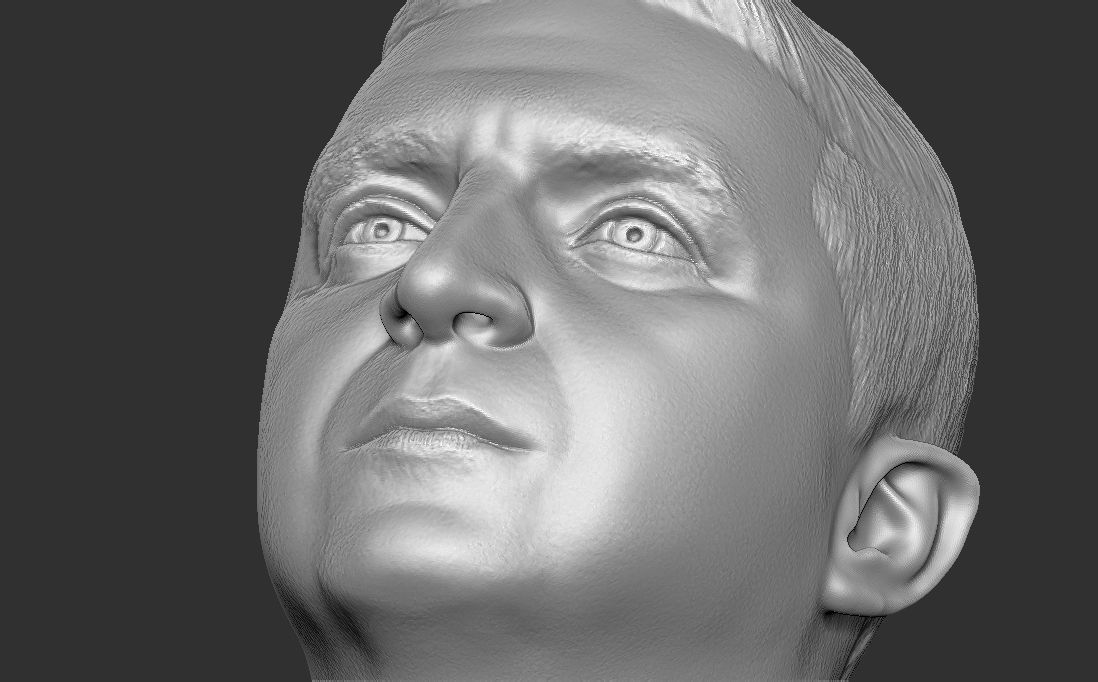 Volodymyr Zelensky bust for 3D printing 3D print model_17