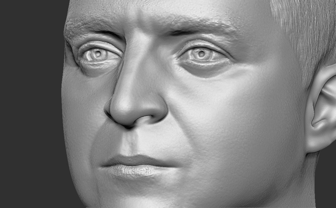 Volodymyr Zelensky bust for 3D printing 3D print model_15
