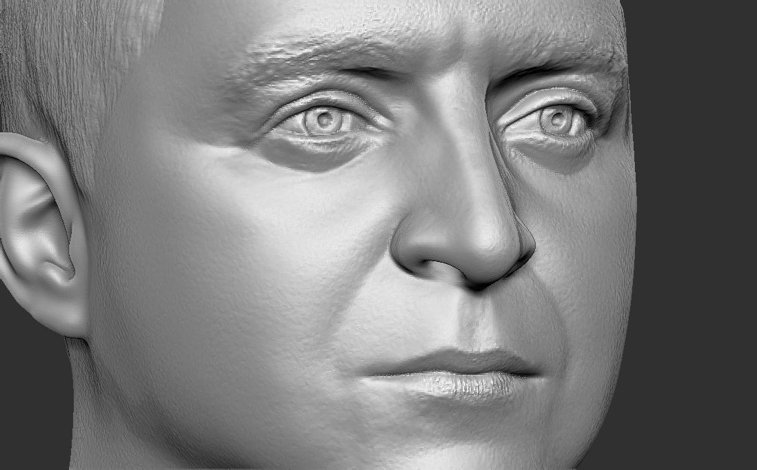 Volodymyr Zelensky bust for 3D printing 3D print model_14