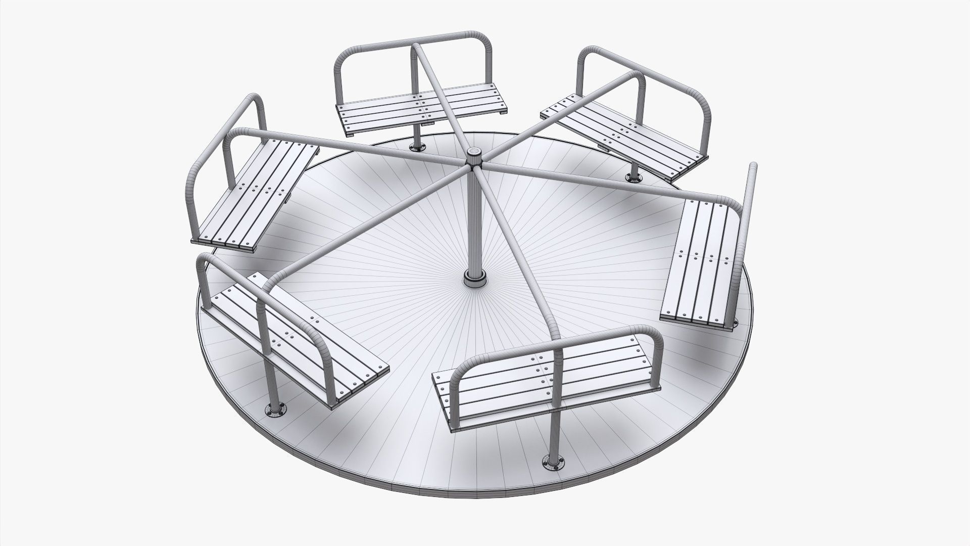 Merry-go-round carousel 05 3D model_5