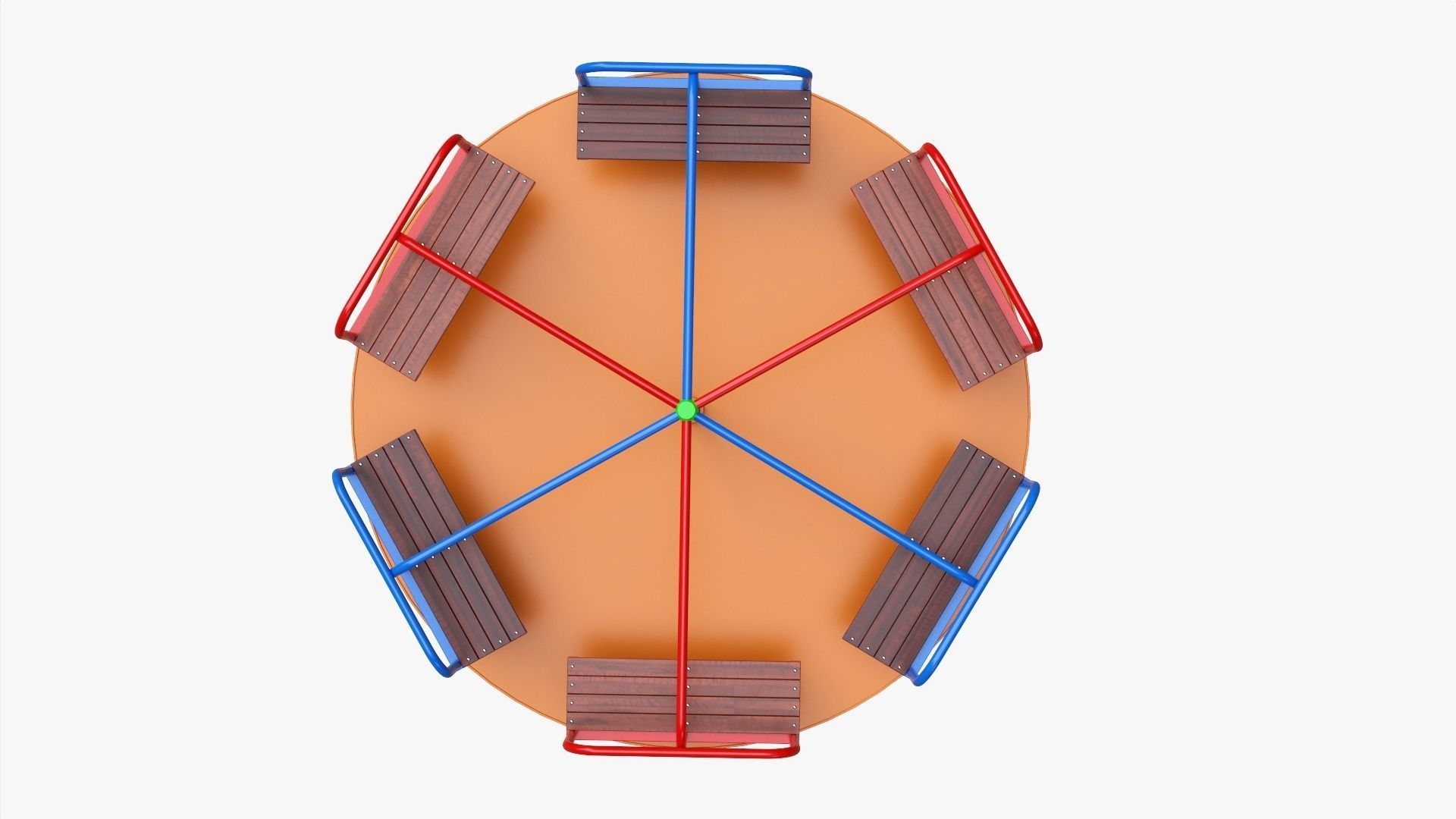 Merry-go-round carousel 05 3D model_1