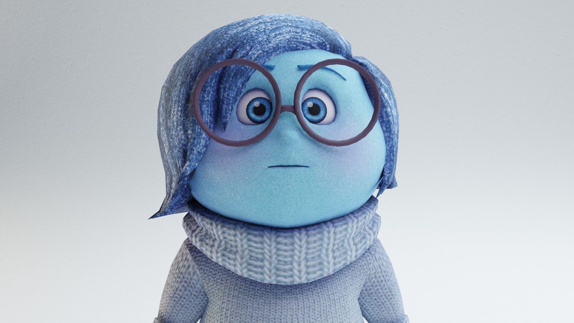 Inside Out - Sadness rigged 3D model_4