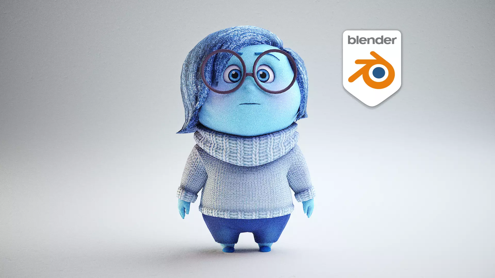 Inside Out - Sadness rigged 3D model_0