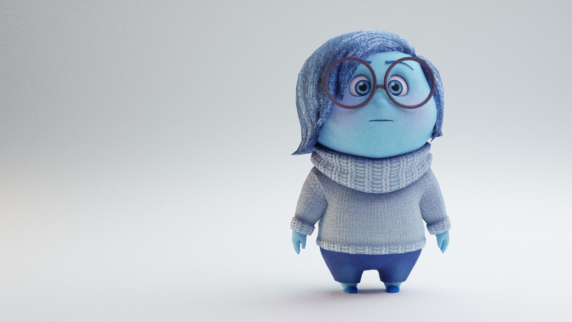 Inside Out - Sadness rigged 3D model_8