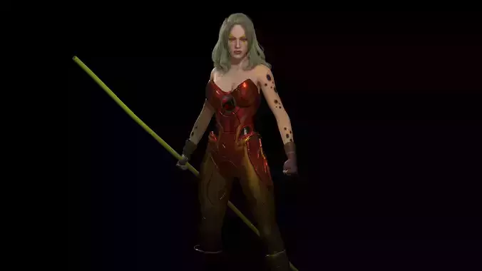 Thundercats Cheetara   Low-poly 3D model