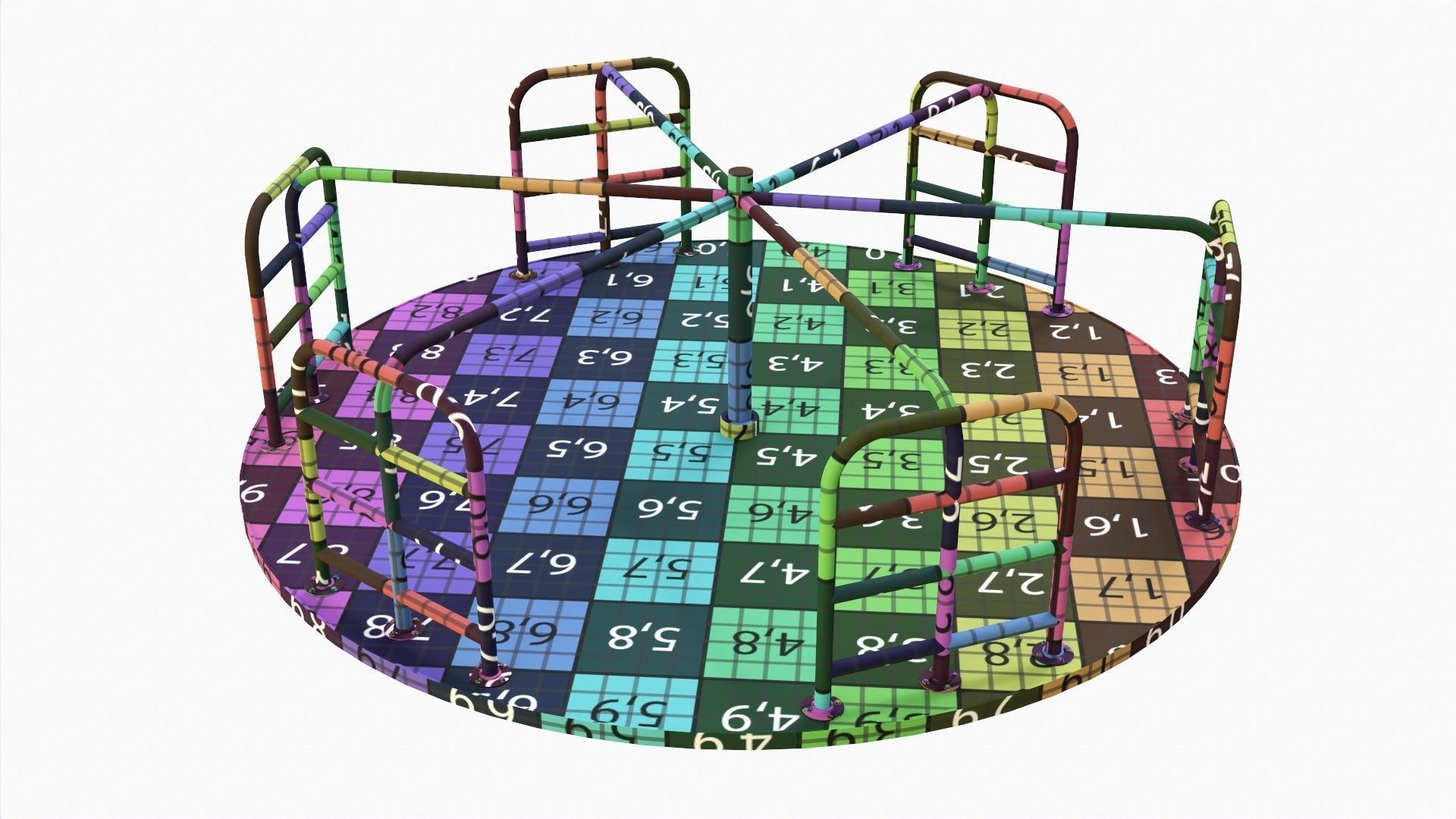 Merry-go-round carousel 07 3D model_8
