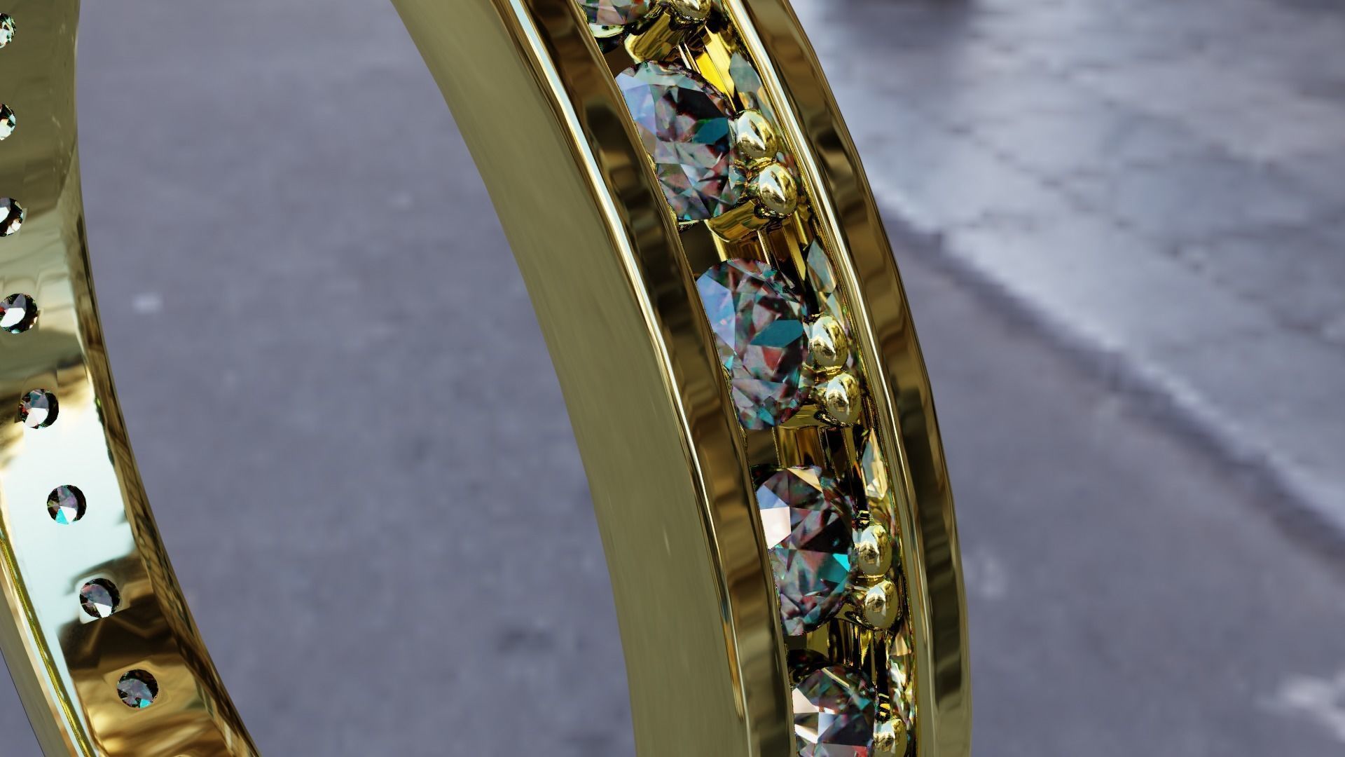 Diamond Bracelet Free 3D model_2