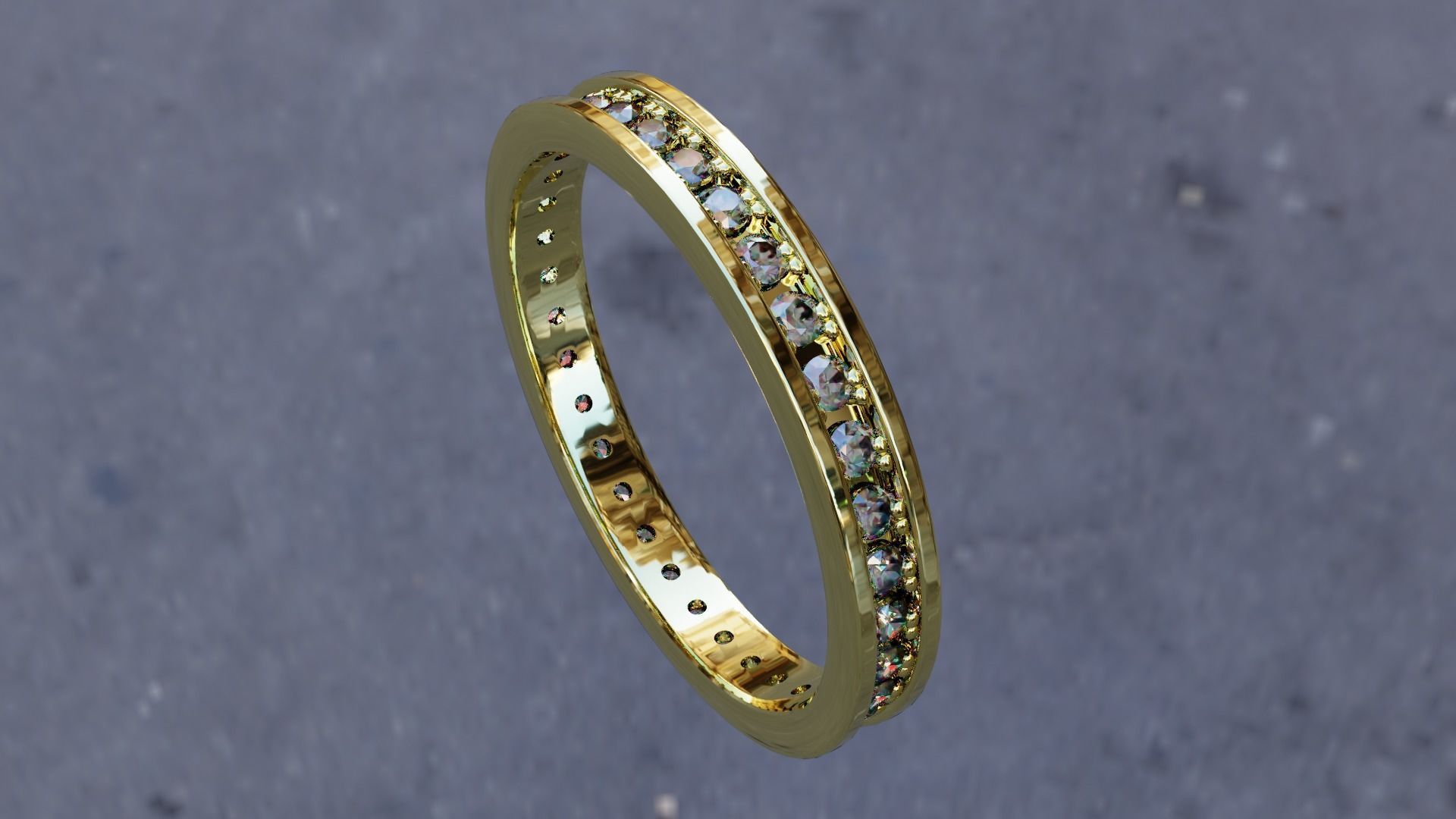 Diamond Bracelet Free 3D model_1