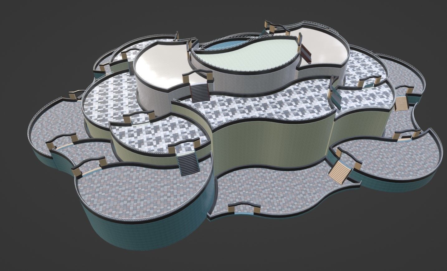 Game Level Low-poly 3D model_5