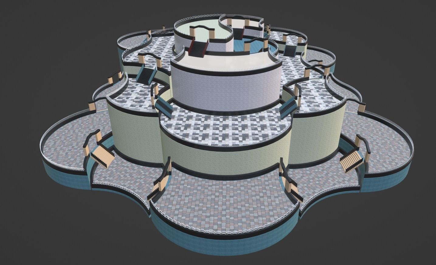 Game Level Low-poly 3D model_6