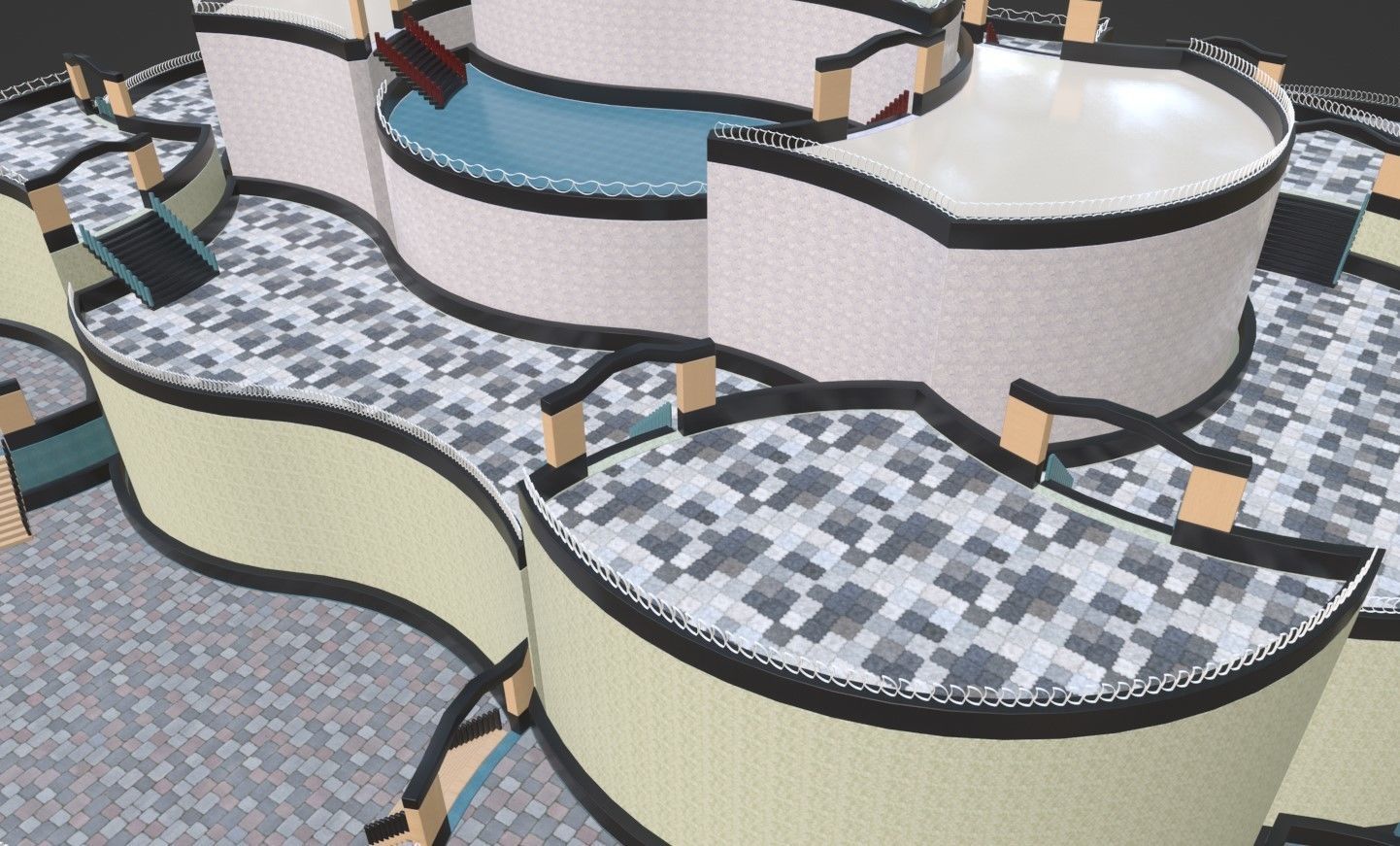 Game Level Low-poly 3D model_7