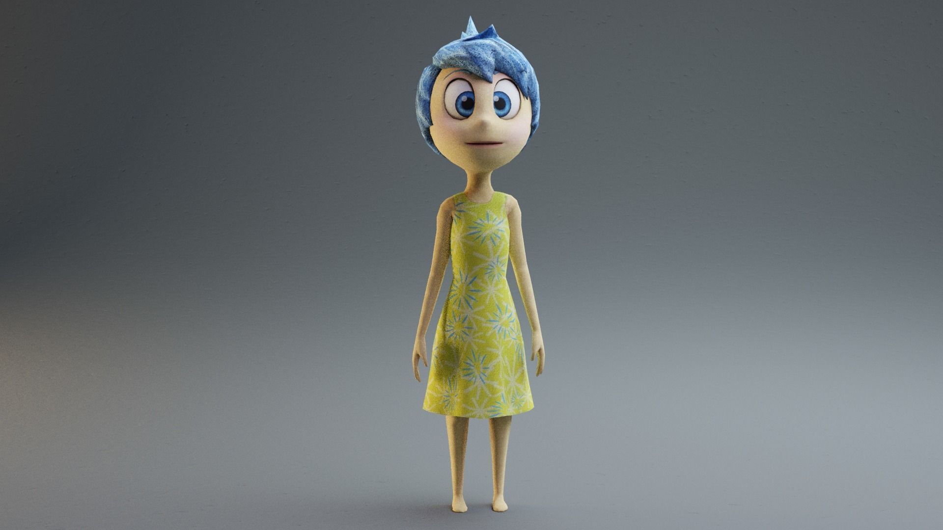 Inside Out - Joy rigged Low-poly 3D model_6