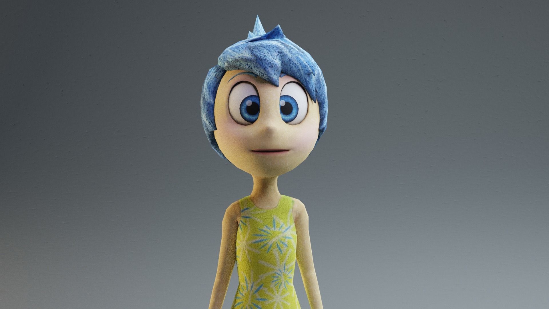 Inside Out - Joy rigged Low-poly 3D model_4