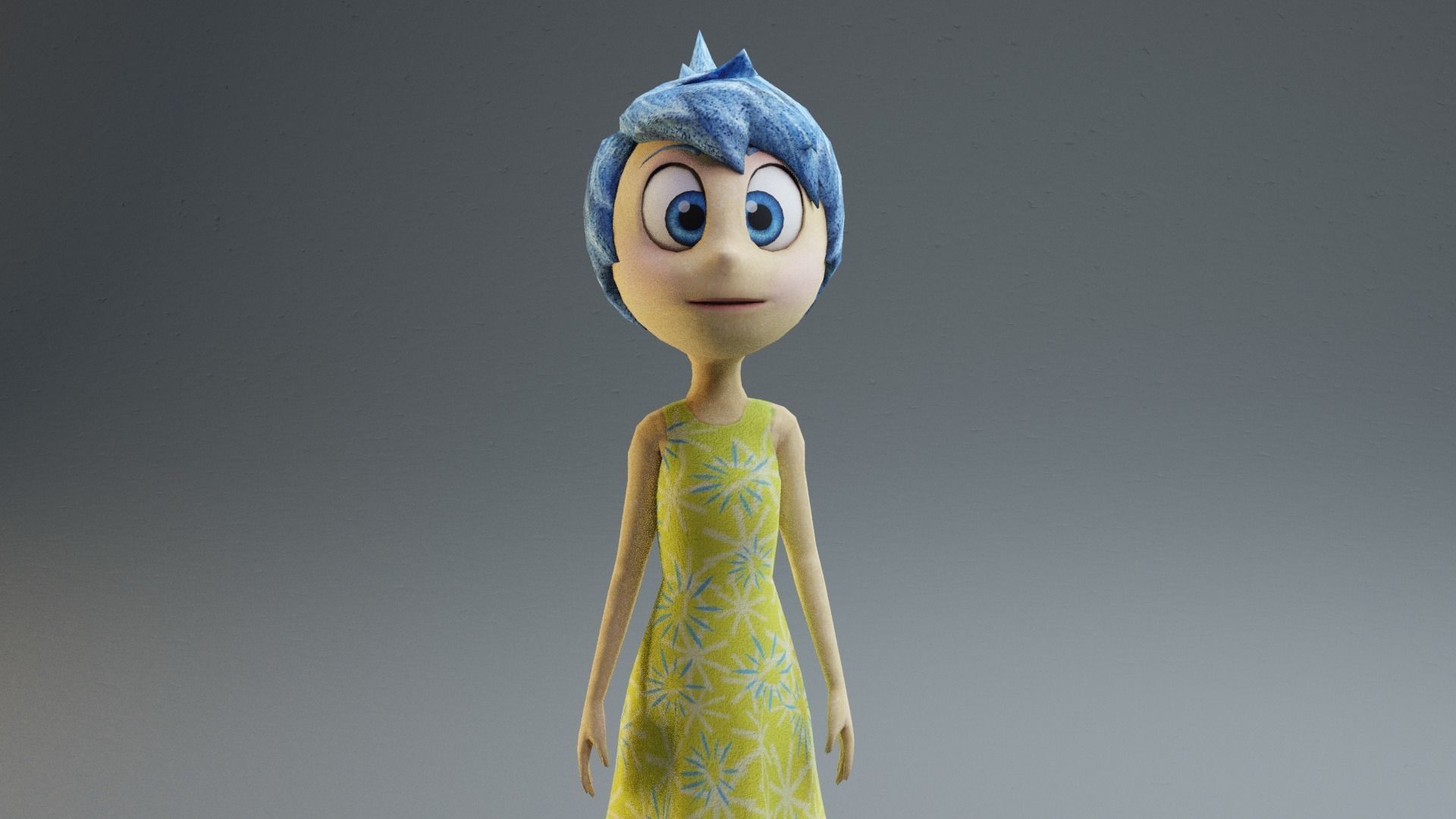 Inside Out - Joy rigged Low-poly 3D model_9