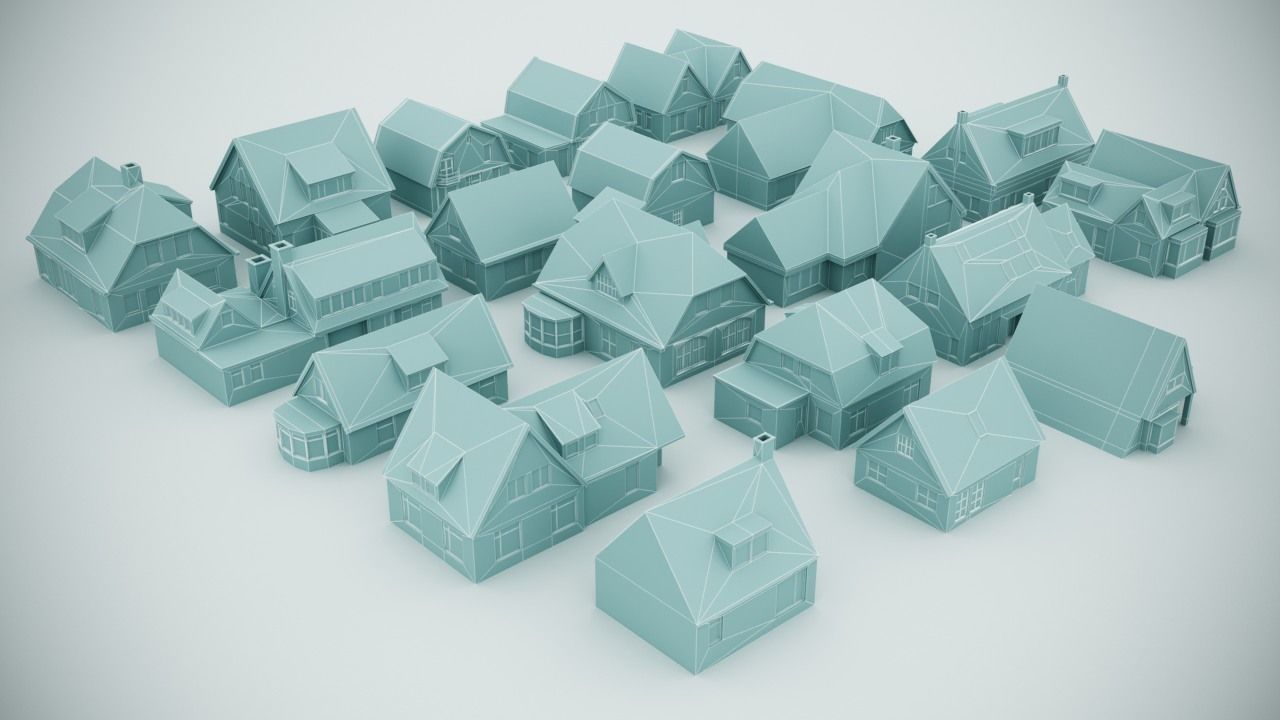 Village houses pack for 3d print 3D print model_23